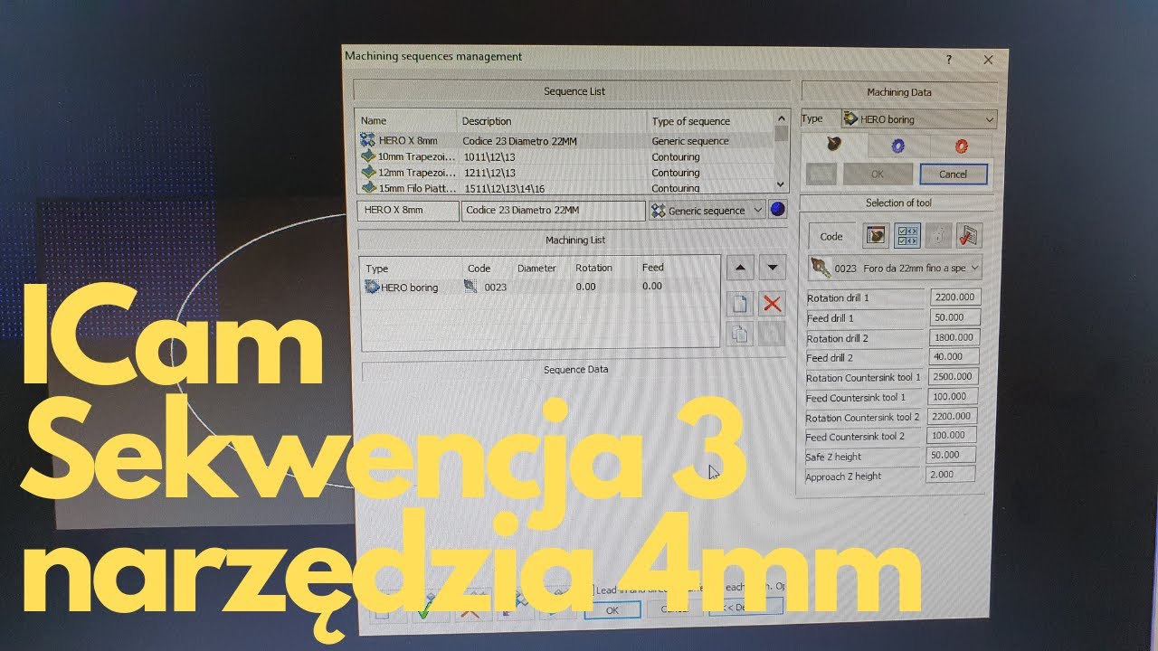ICam Sekwencja 3 narzędzia 4mm