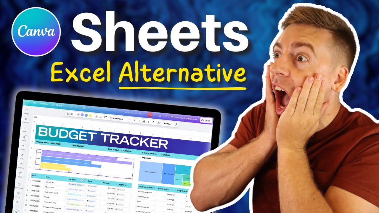 Полное руководство по Canva Sheets | Дизайн с помощью электронных таблиц! (Альтернатива Excel)