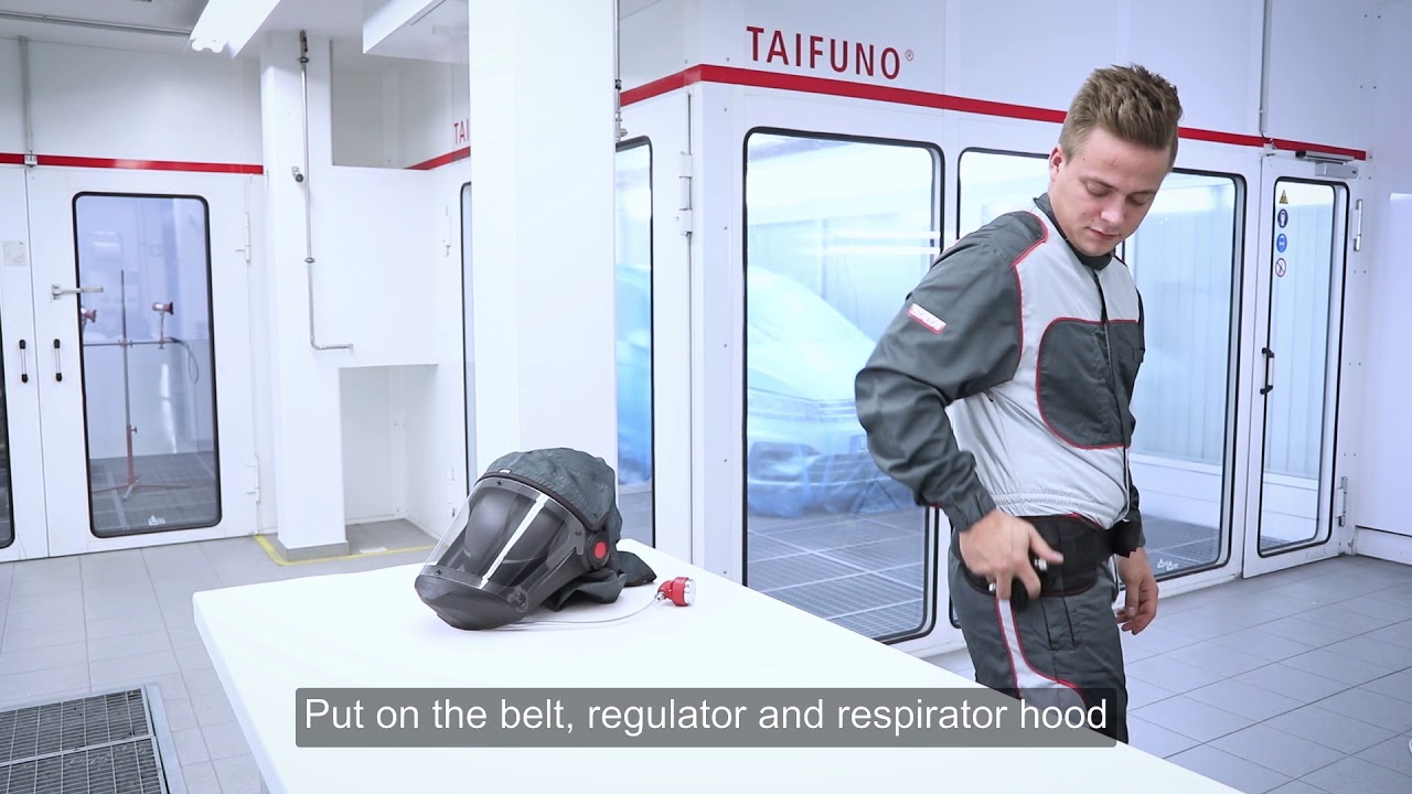 SATA breathing protection system NIOSH - Operation of the SATA air vision 5000
