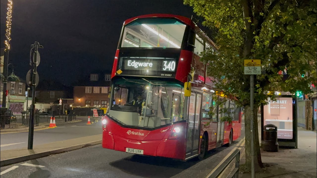 *Fast* Journey on First Bus Route 340 towards Harrow Weald. Gemini 3 B5LH VH45087 (BU16 UXK)