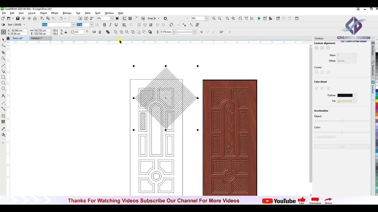 2D Door Design In CorelDraw | Door design