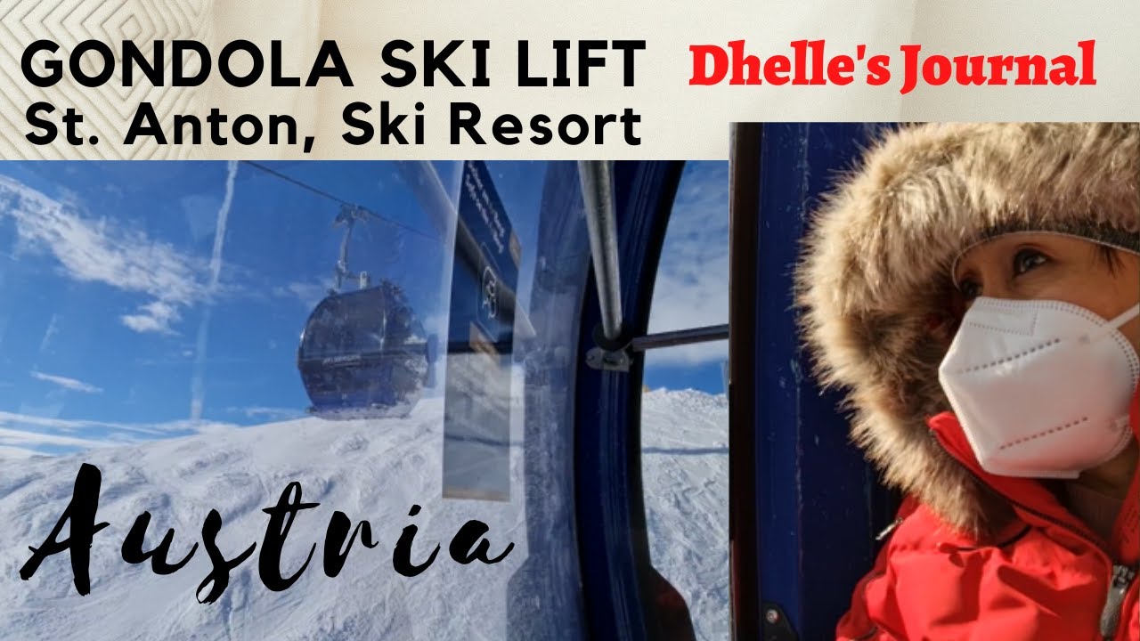 Gondola Ski Lift in St. Anton Ski Resort, Austria/Face your fear/Life adventure/Great experience
