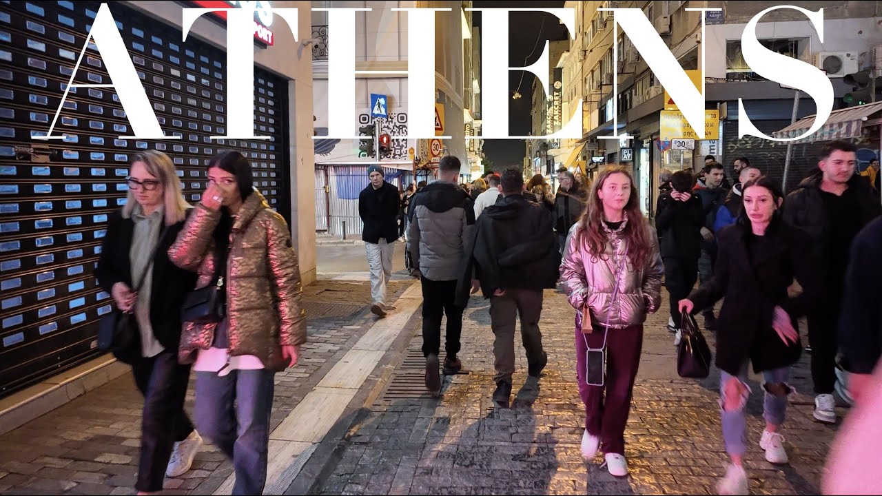 Thriving Ermou Street Athens Greece
