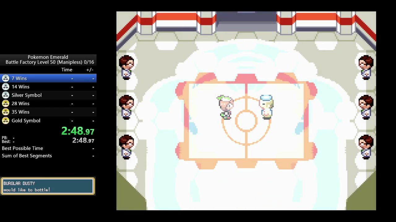 2026-01-25 - Pokémon Emerald Battle Factory Level 50 Speedrun