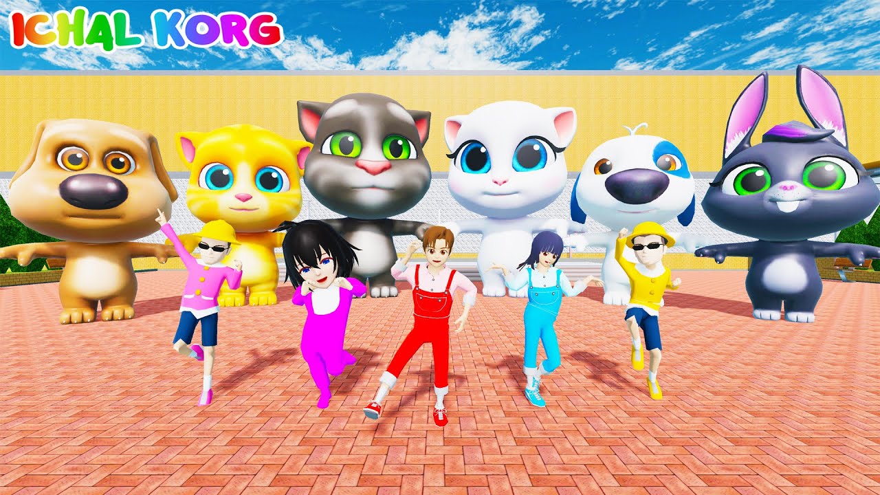 Yuta Mio Membersihkan Talking Tom Cat Yang Terkena Lumpur Hitam 😱 Semua Jadi Basah Gara-Gara Atom 🤣
