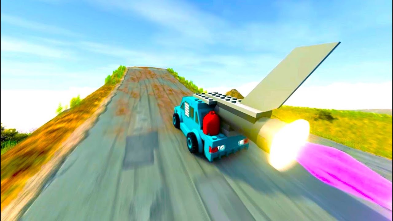 TOP 25 Lego Car Jump and Crashes #1 | BeamNG Drive