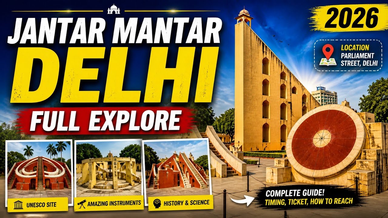 Jantar Mantar Delhi Complete Guide 2026 | Ticket Price, Timing, Nearest Metro, History
