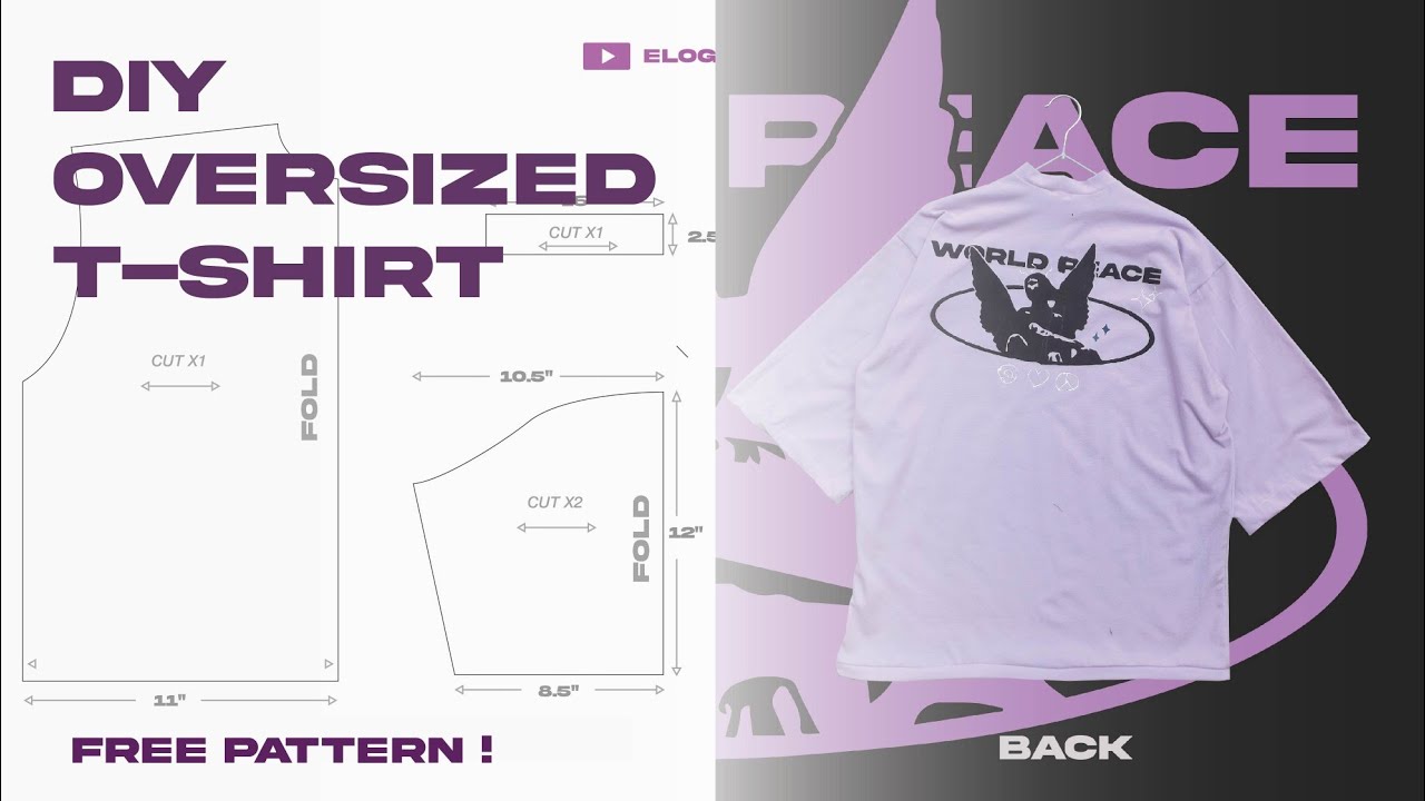 How to draft and make your own Oversized T Shirt