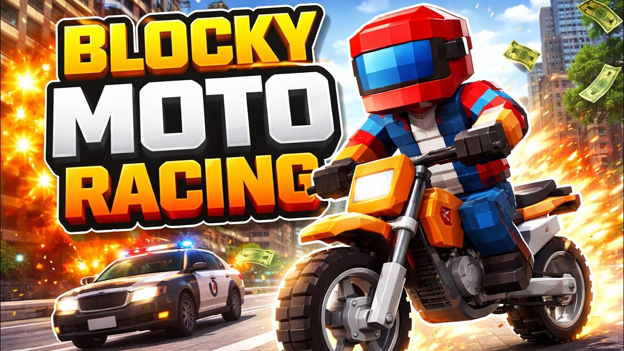 I Survived the Craziest Traffic in Blocky Moto Racing 😲 Full Gameplay 