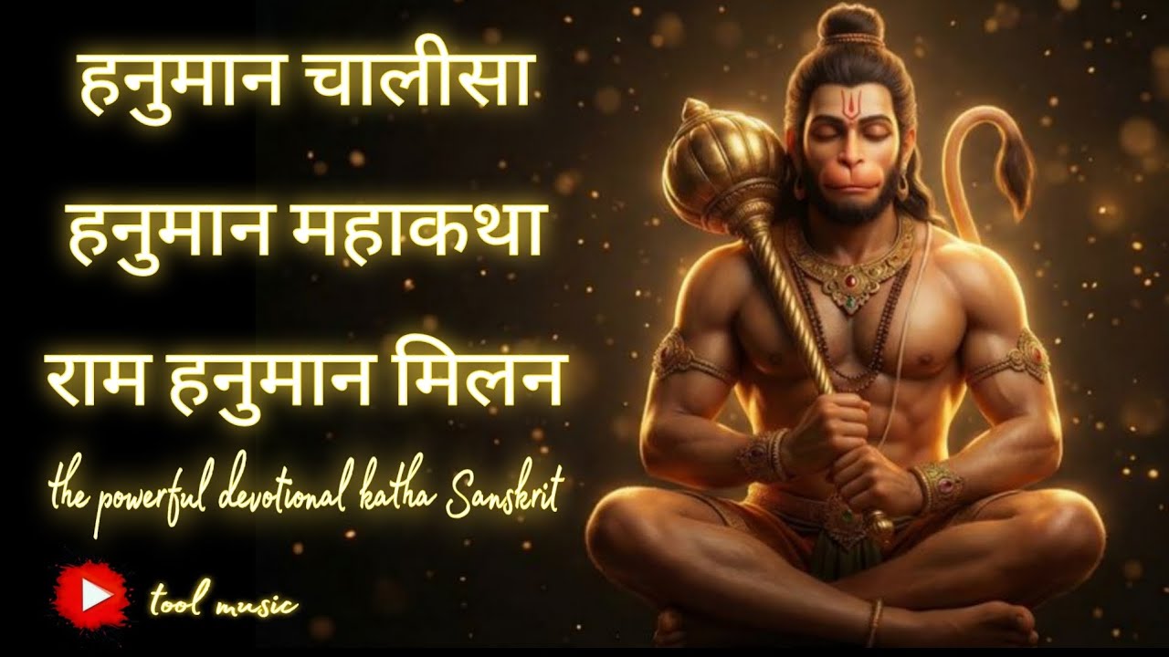 हनुमान चालीसा (संस्कृत) | राम-हनुमान मिलन | हनुमान महाकथा | Official Tool Music 🎶