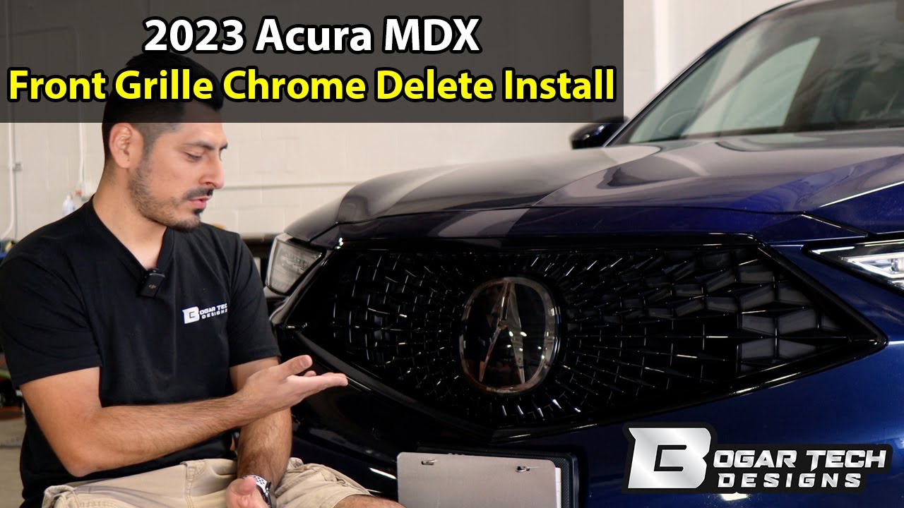 Acura MDX 2022-2024 Front Grille Chrome Delete Installation