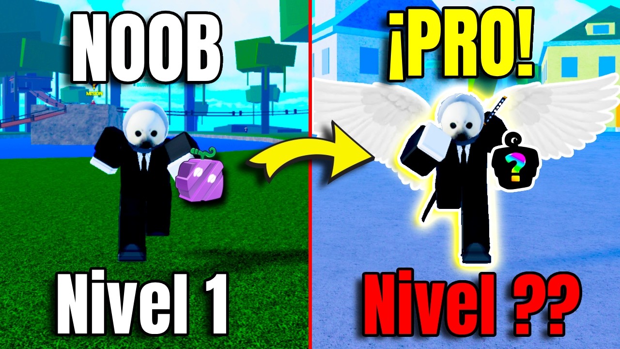 PASÉ de NOOB a PRO en BLOX FRUITS en SOLO 10 MINUTOS y 34 SEGUNDOS… ¡WTF! 😳🔥