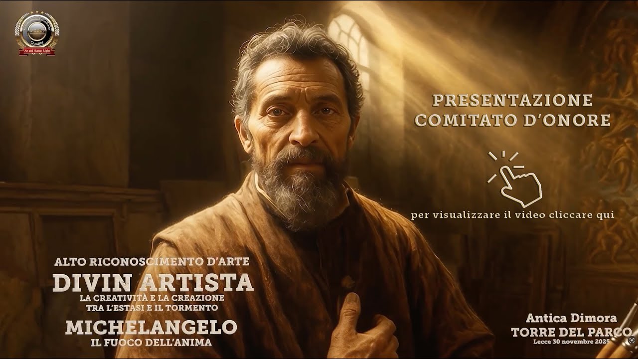 ACC. ITALIA IN ARTE NEL MONDO ASS. CULT. ALTO RICONOSCIMENTO D'ARTE MICHELANGELO COMITATO D'ONORE