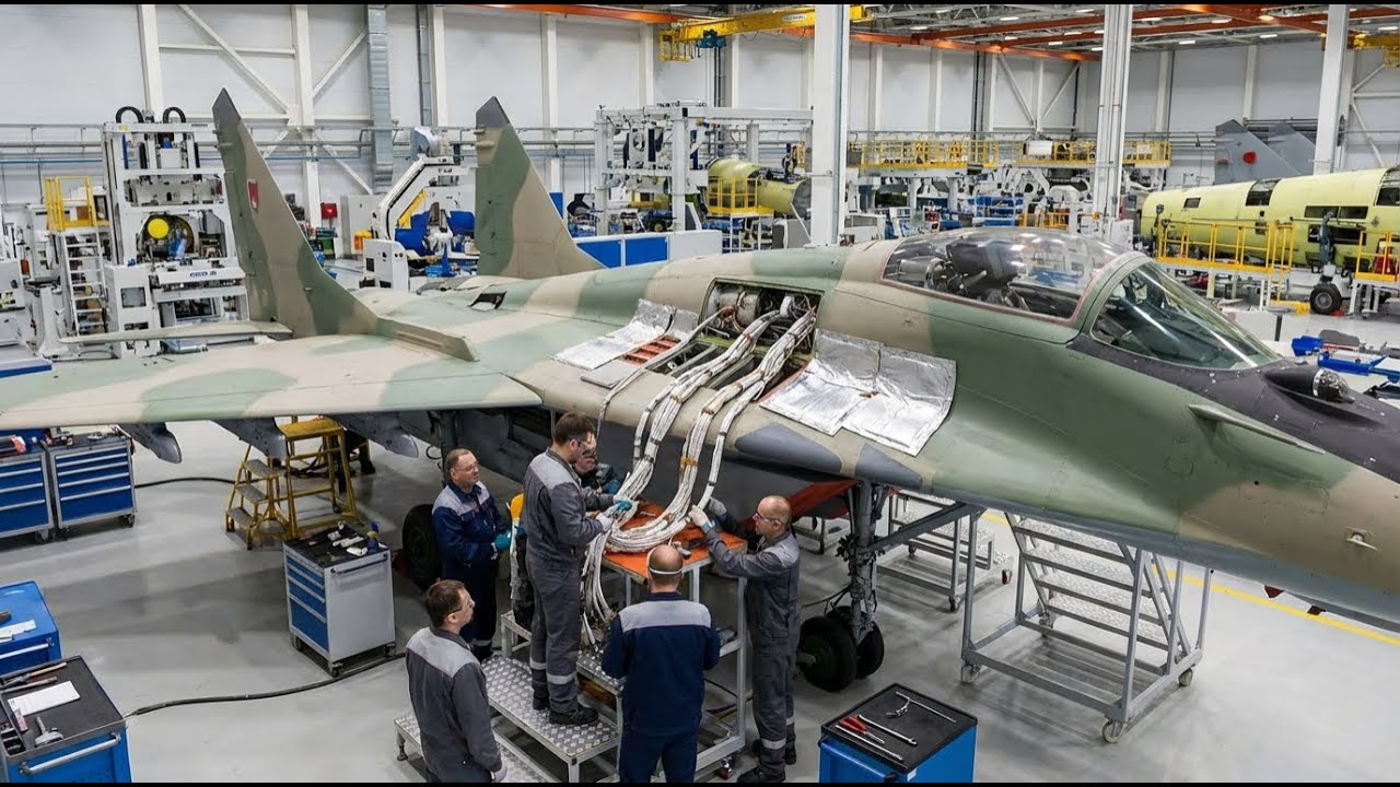 Inside the MiG-29 Factory: Installing Engine Wiring Looms & High-Temp Heat Shielding