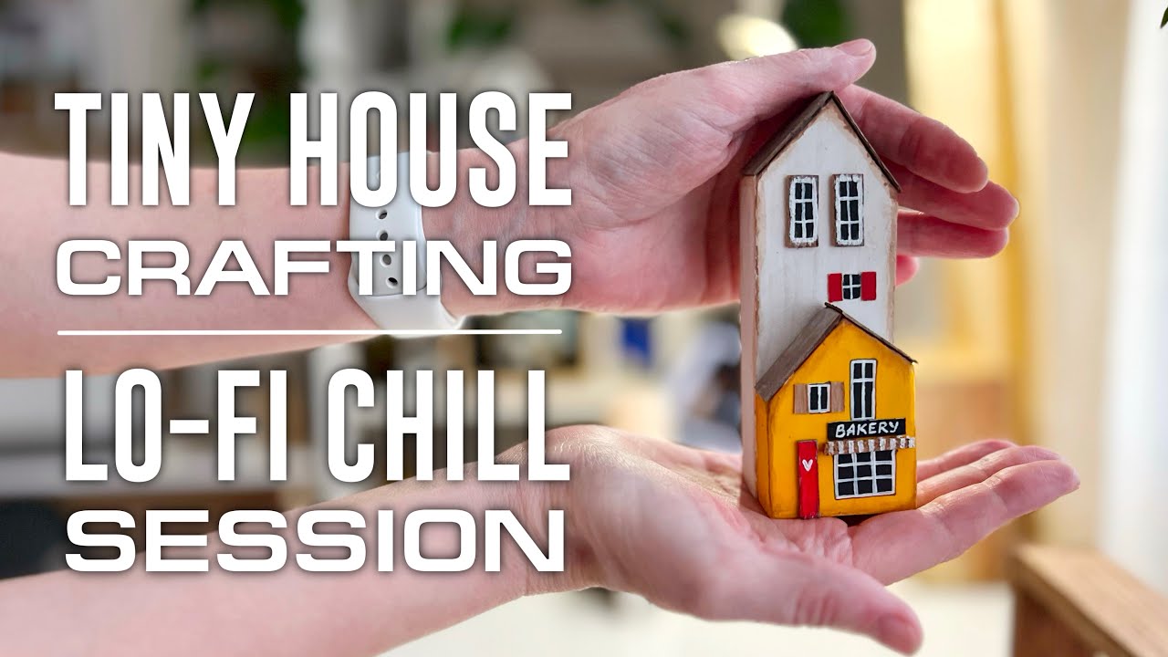 DIY Mini Wooden House | ASMR crafting | Relaxing Lo-fi Music | BGM music