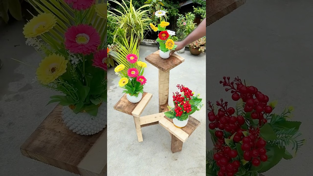 DIY Wooden Plant Stand | Easy Multi-Tier Plant Display for Home & Garden