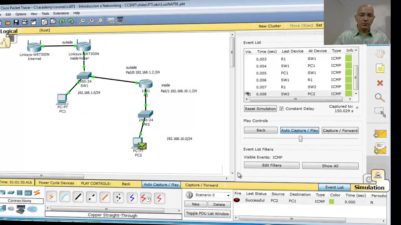 CS071 20.04 NAT - Configuracion de NAT en Packet Tracer