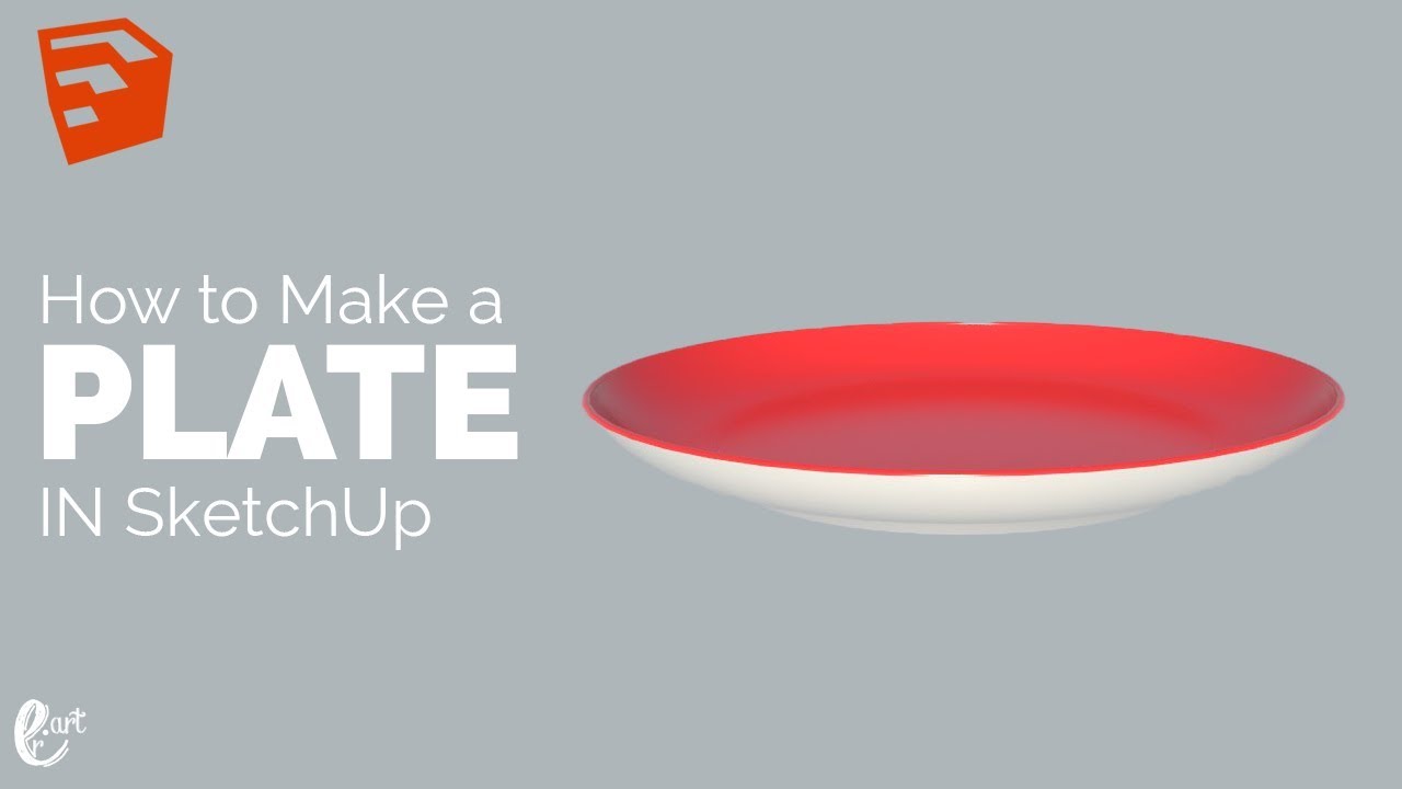 How to make a plate in sketchup - Tutorial Sketchup