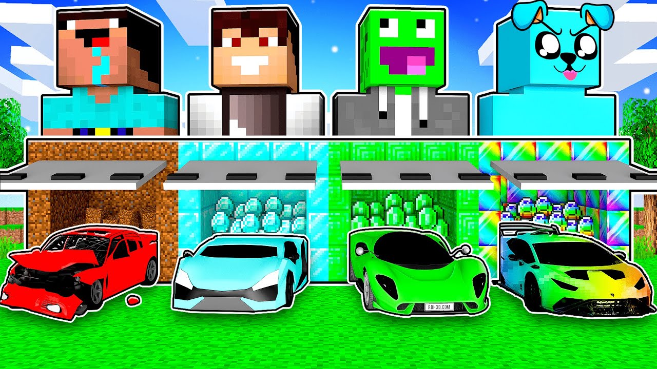 GARAŻE YOUTUBERÓW w Minecraft!