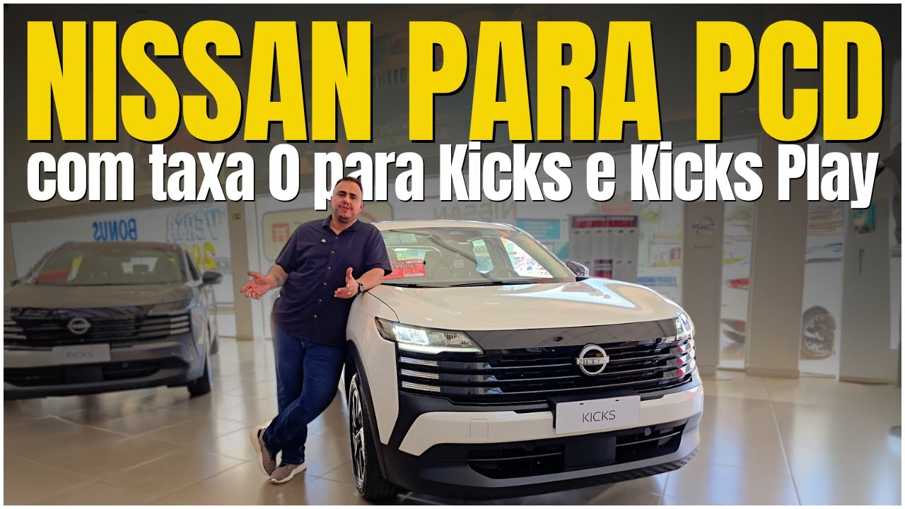 NISSAN KICKS PCD COM TAXA 0%: DUAS OP&Ccedil;&Otilde;ES PARA VOC&Ecirc;!
