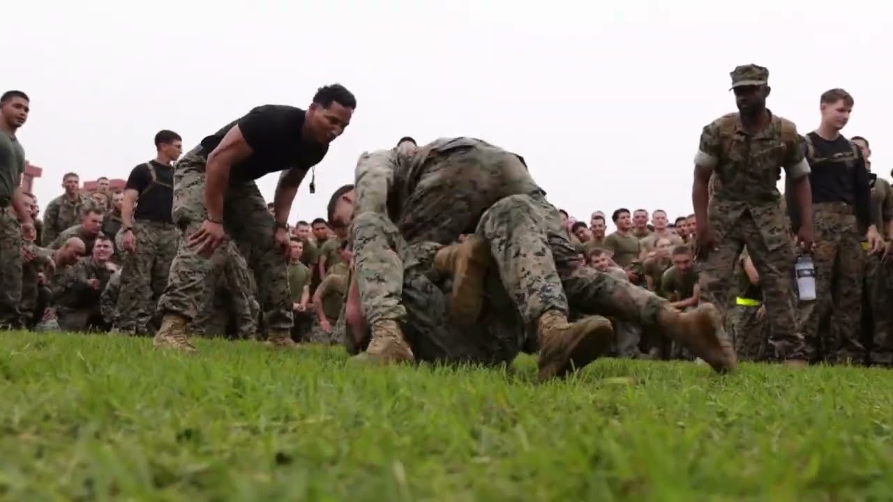 U.S. Marines Face Off! Intense Grappling Training with BLT 1/7 at Camp Hansen, Okinawa
