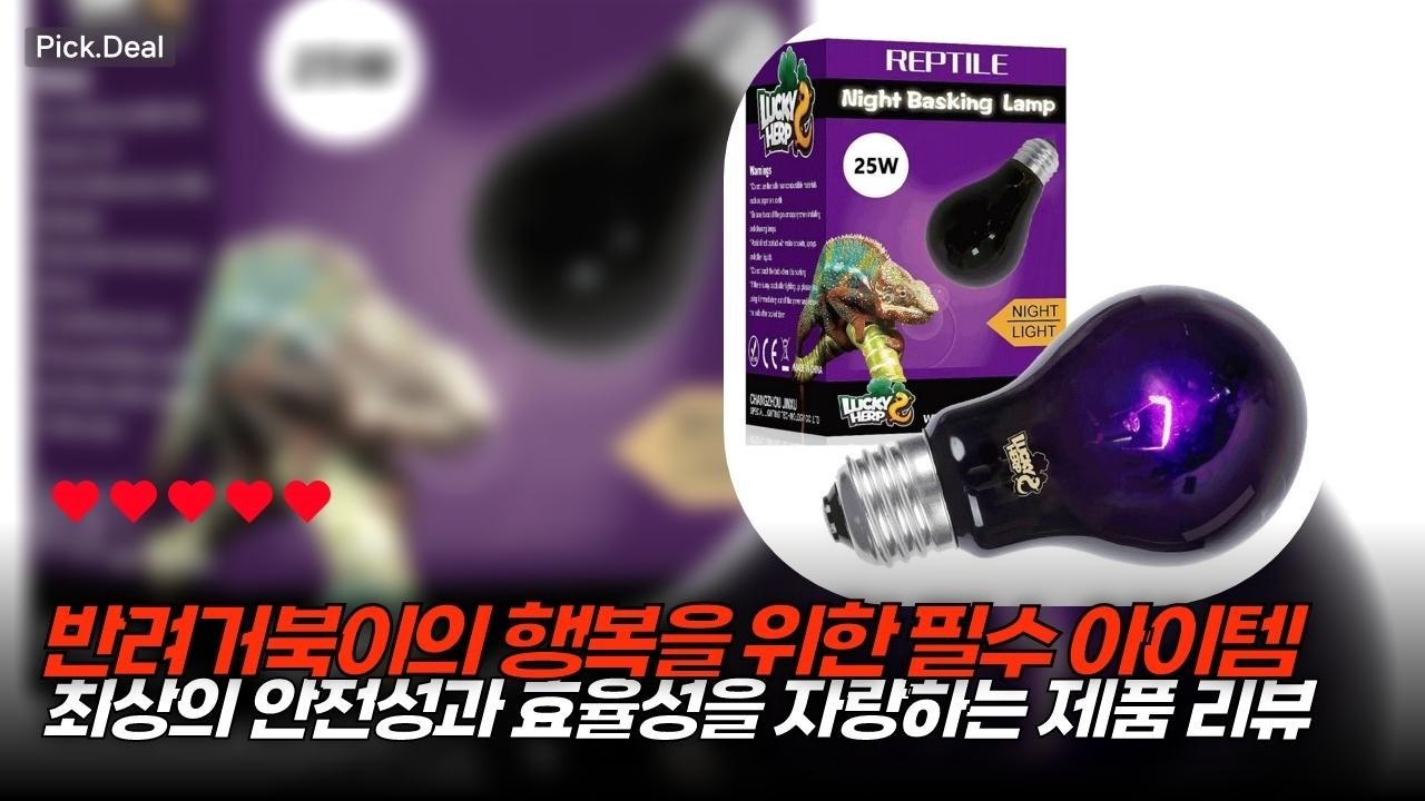 독특한 조명 효과로 파충류 환경을 바꿔줄 25W 히팅 램프 리뷰