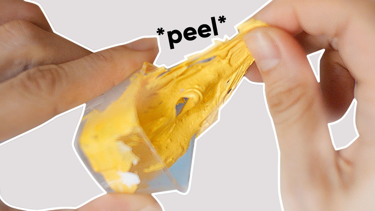 [ASMR] Peeling off dried paint off my palettes! SATISFYING!