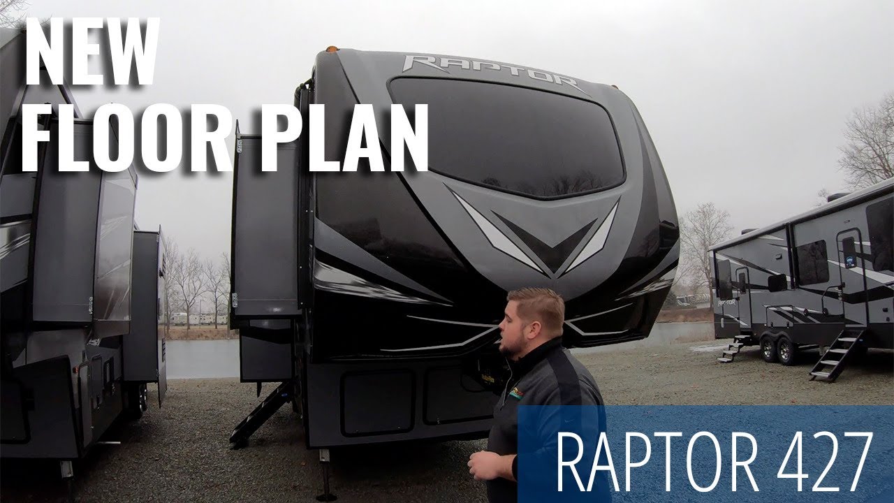 The Raptor 427 toy-hauler an awesome new floorplan!