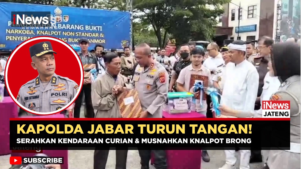 Warga Tercengang! Kapolda Jabar Serahkan 1.122 Kendaraan Curian & Musnahkan Knalpot Brong