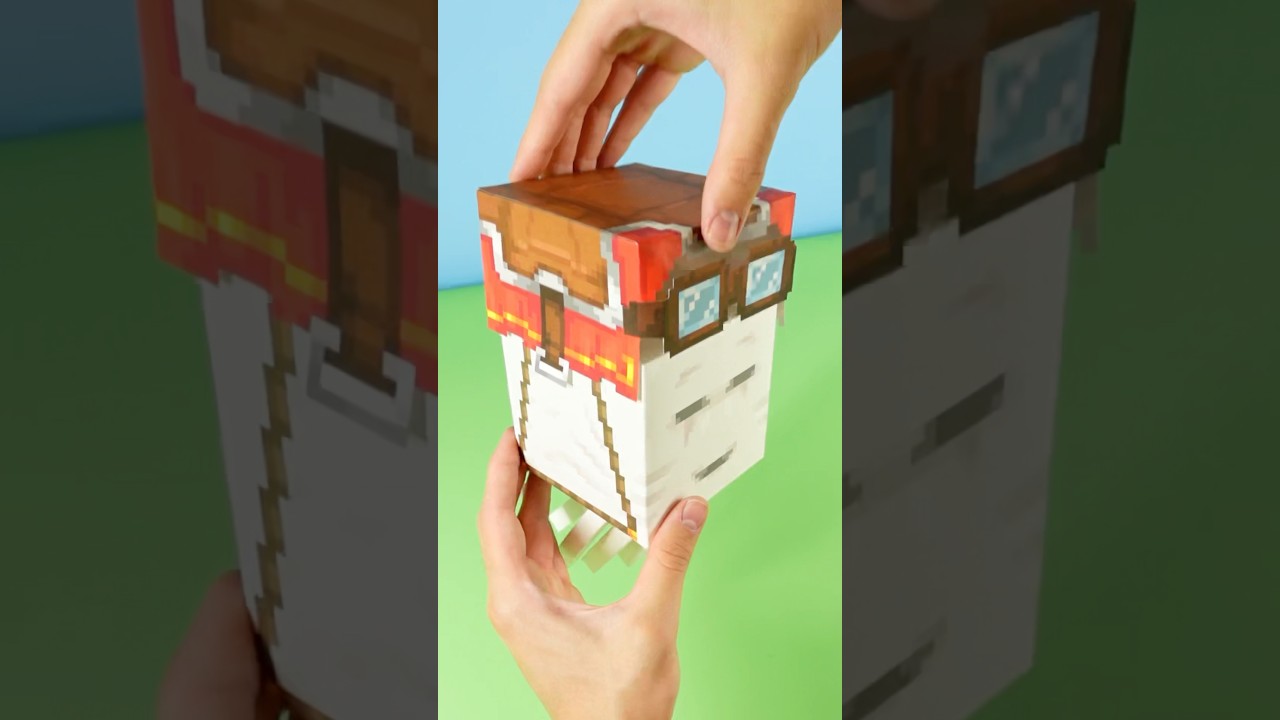 I made the Happy Ghast out of paper and magnets&hellip;