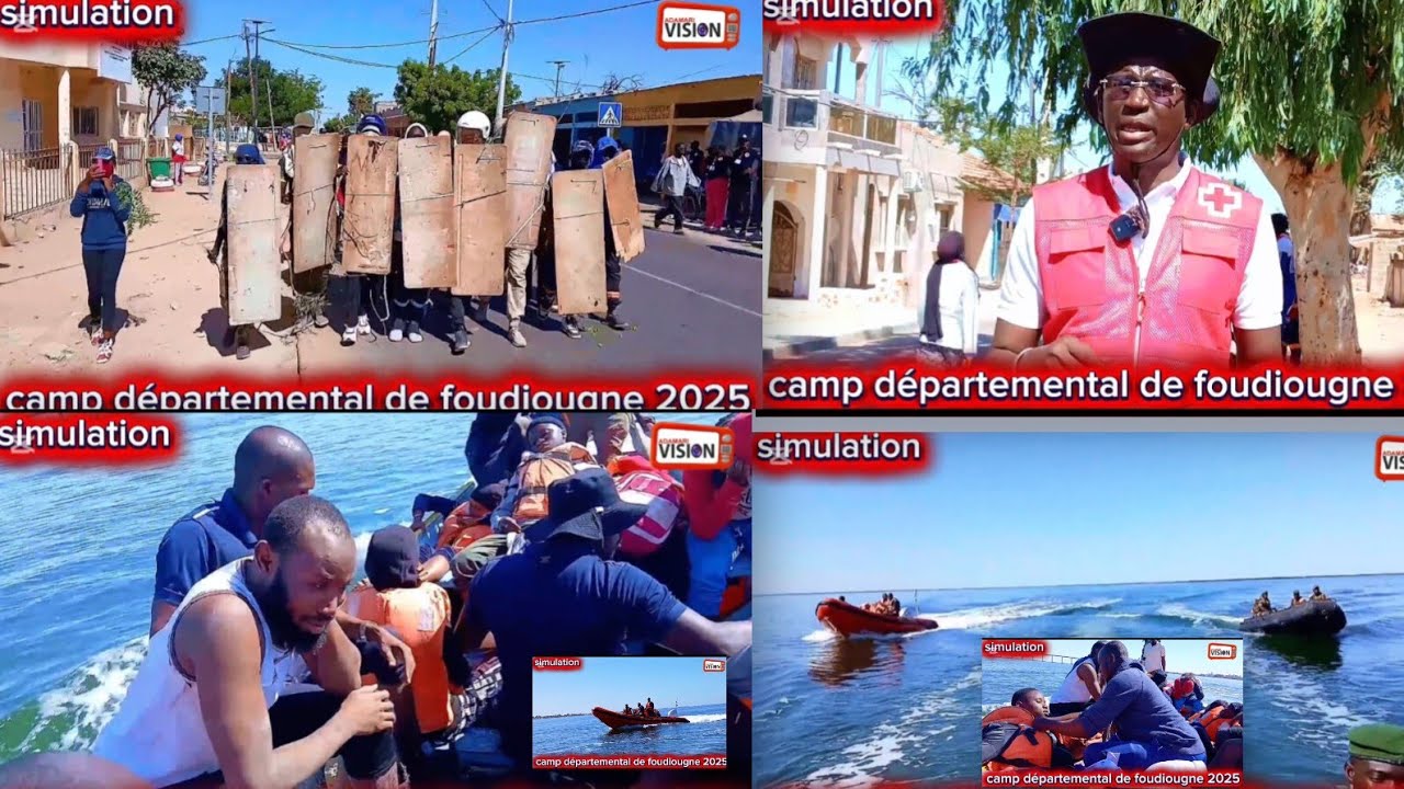 Simulation avec le comité départemental de la croix rouge de foudiougne 
