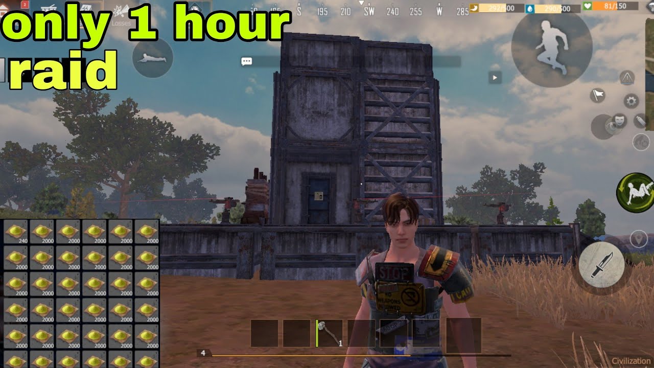 Only 1 hour raid last island of survival lite 