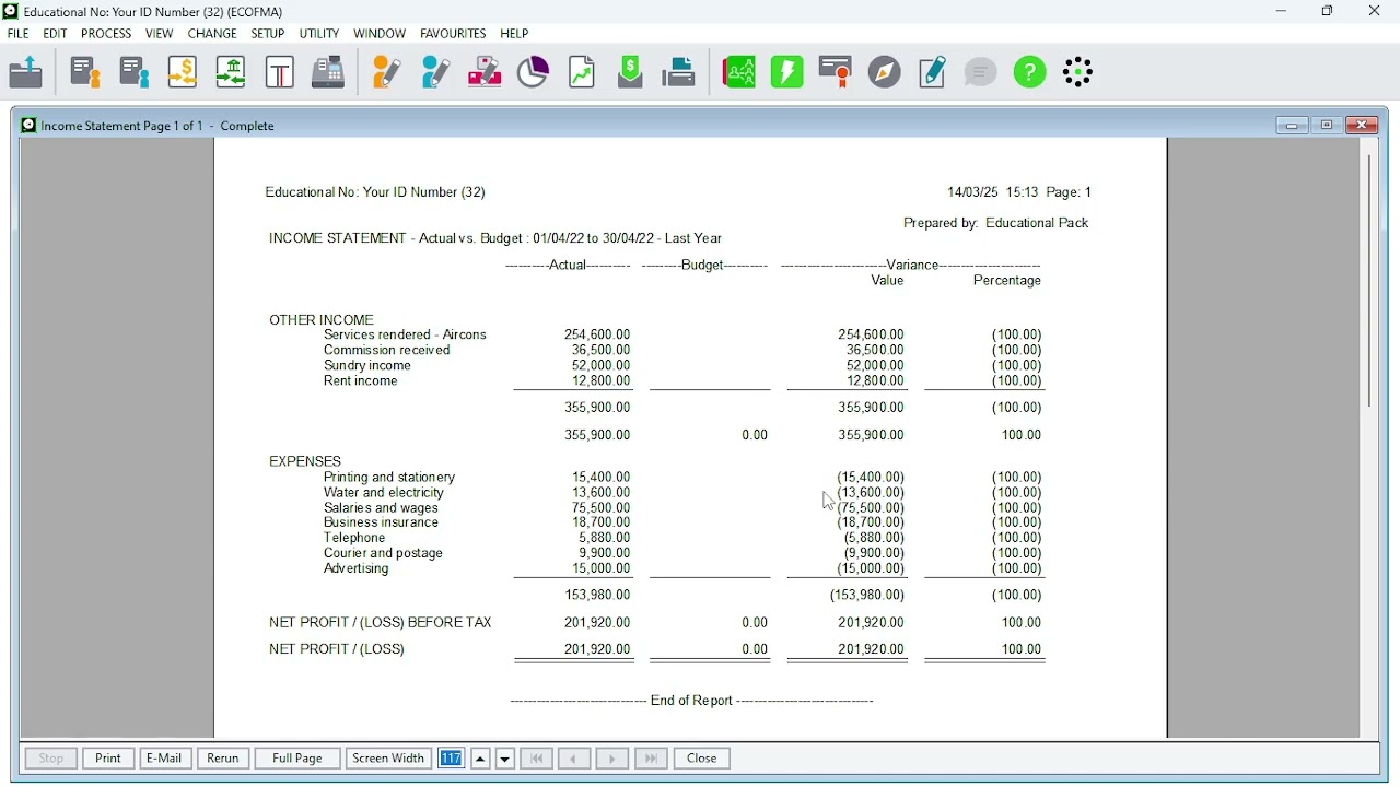 CFS N5 June 2024  Transfer Pastel Income Statement to MS Excel