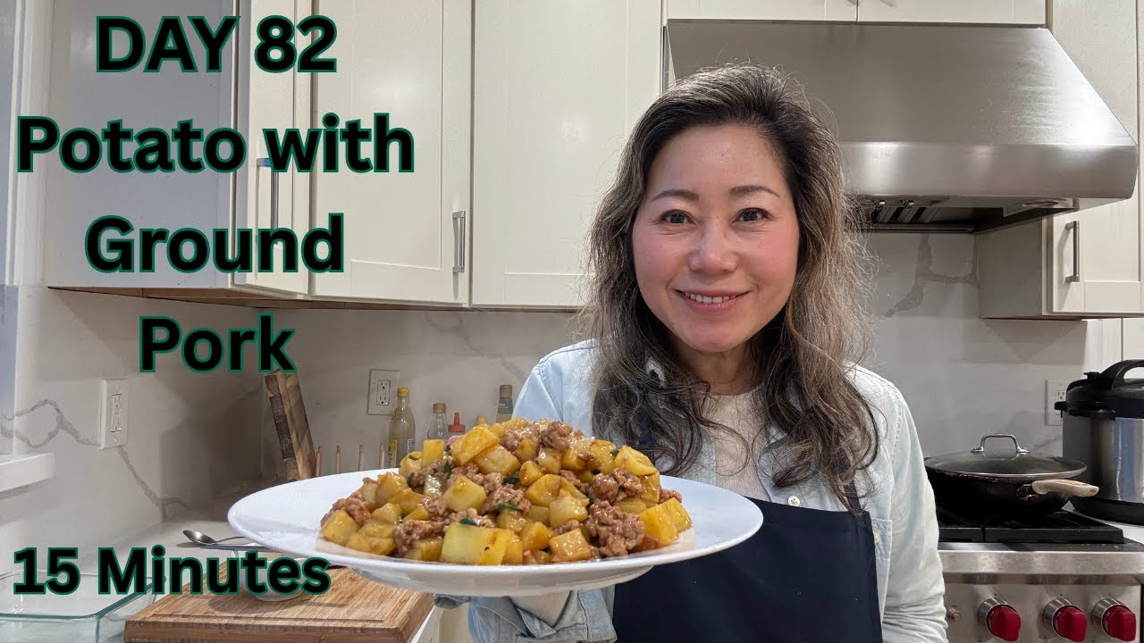 🥔🥩🥔DAY 82 Potato with Ground Pork #video #potatorecipe #easyrecipes #chinesefood