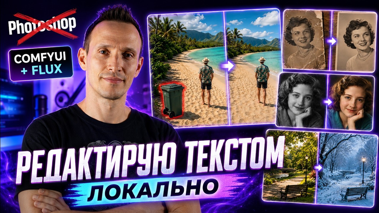 Photoshop больше не нужен? Лучшая нейросеть для редактирования изображений (Урок 206)