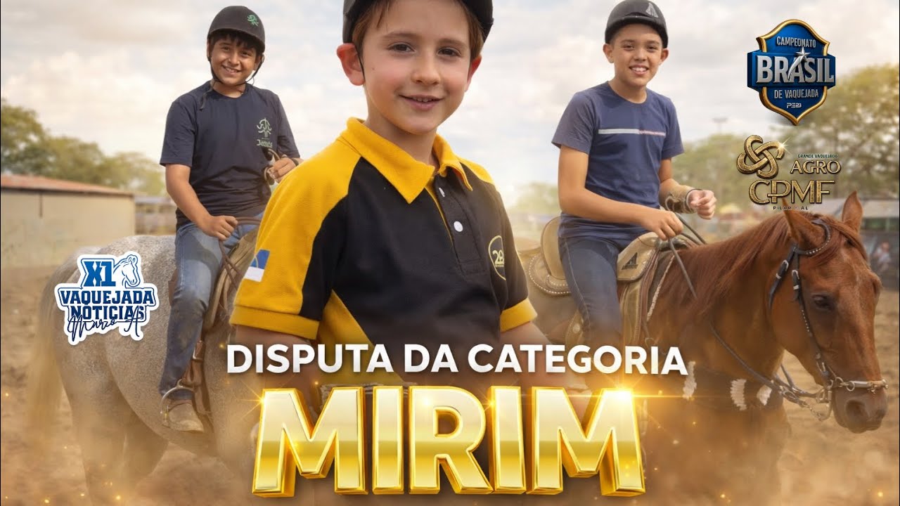 DISPUTA DA CATEGORIA MIRIM – OS PEQUENOS GIGANTES DA PISTA | VAQUEJADA AO VIVO 