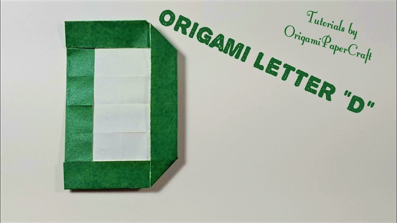 Origami Alphabet: Letter D (fumiaki Shingu)Tutorials By Origami PaperCraft