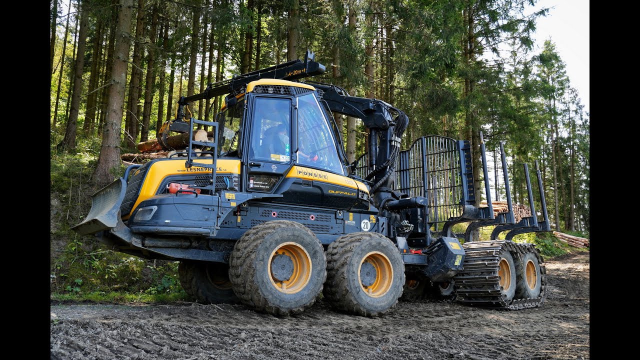 🌲4K| Ponsse Buffalo *Crane & OnBoard* • Forwarder work • Ponsse Logging • Forestmachine • Logging🌲