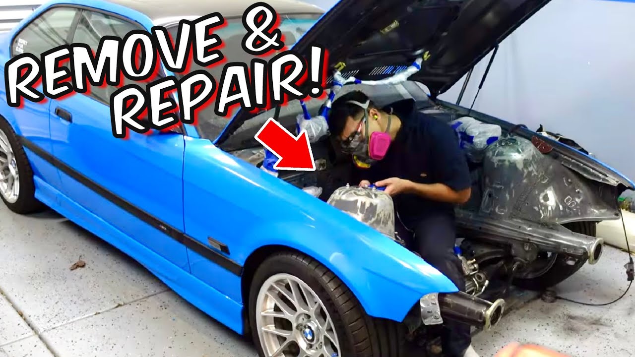 E36 Seam Sealer & Body Filler // Painting an Engine Bay Part 2!