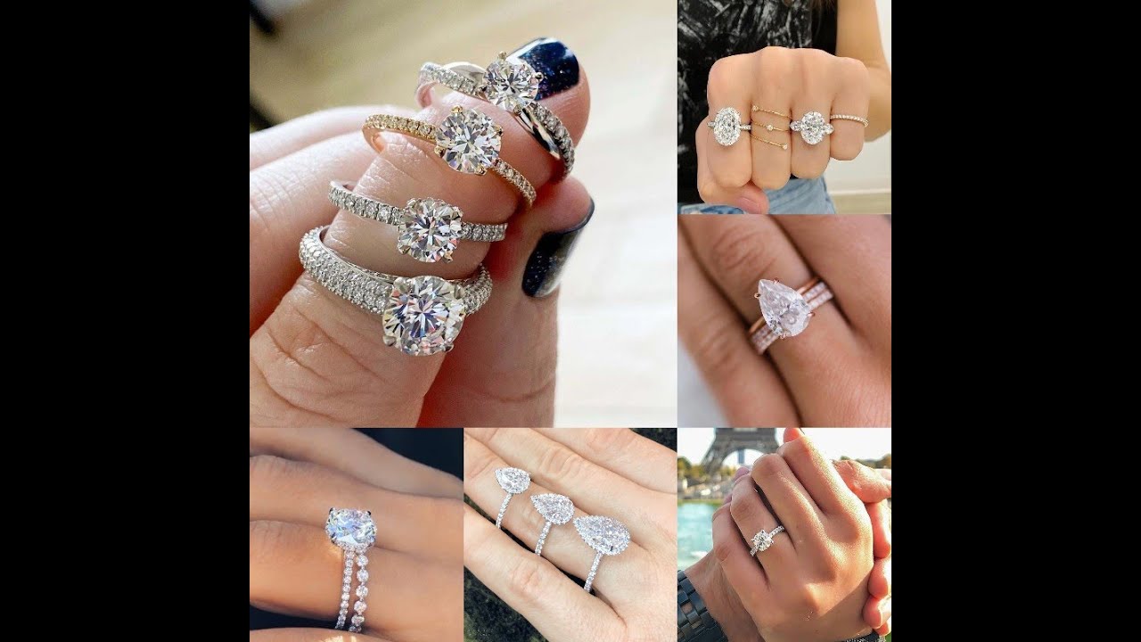 EAMTI 925 Sterling Silver Moissanite Rings