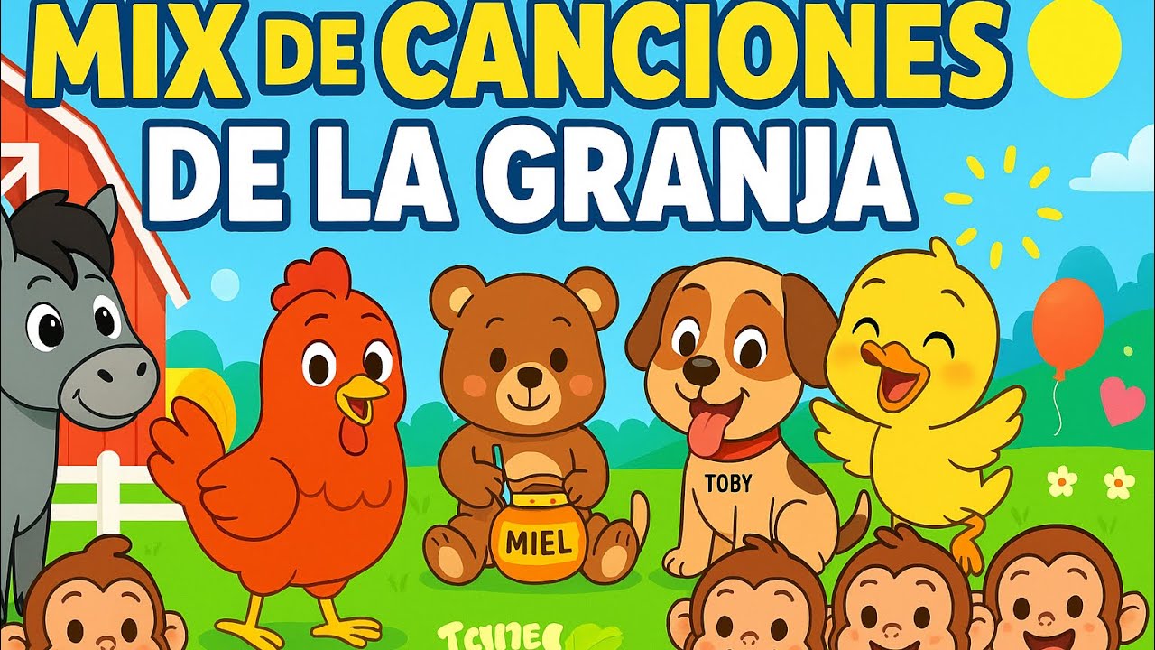 🎵 Mix de Canciones Infantiles de la Granja y Animales 🐴🐔🐻🐶🦆🐒 | Kids Rud