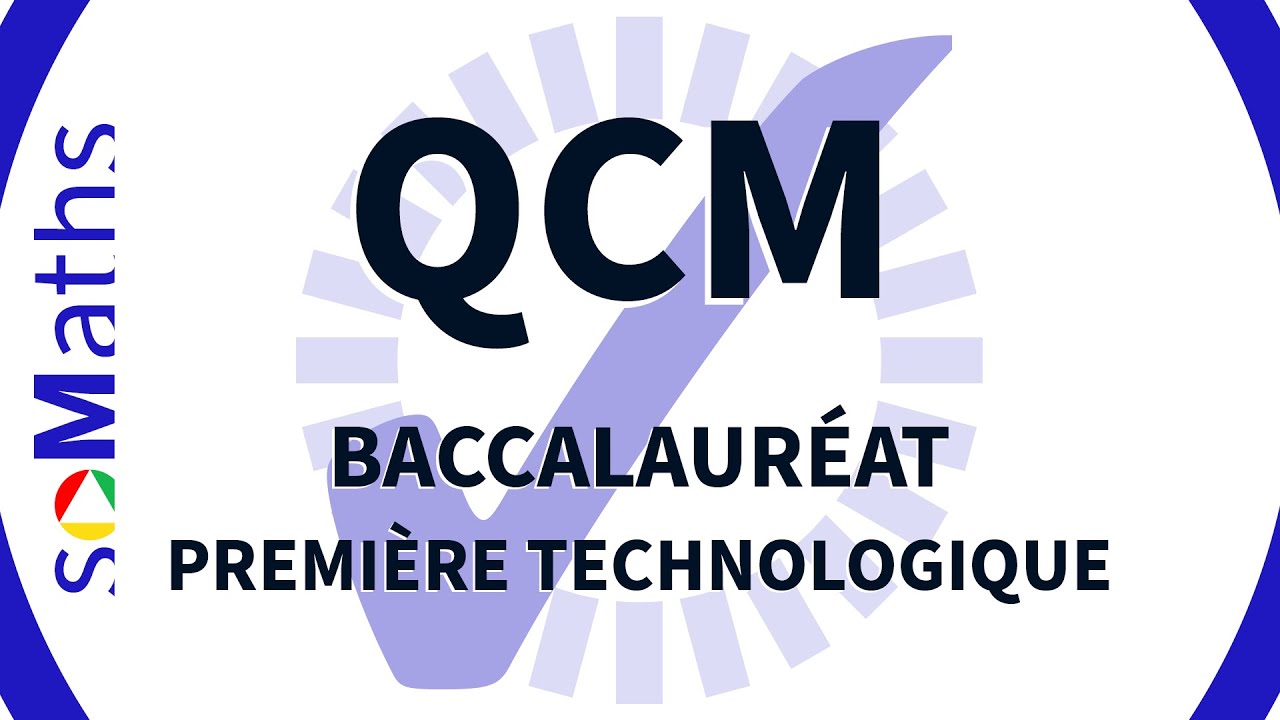 QCM N&deg;6 | BAC MATHS 1&egrave;re TECHNOLOGIQUE | Sujet 0 - 2025