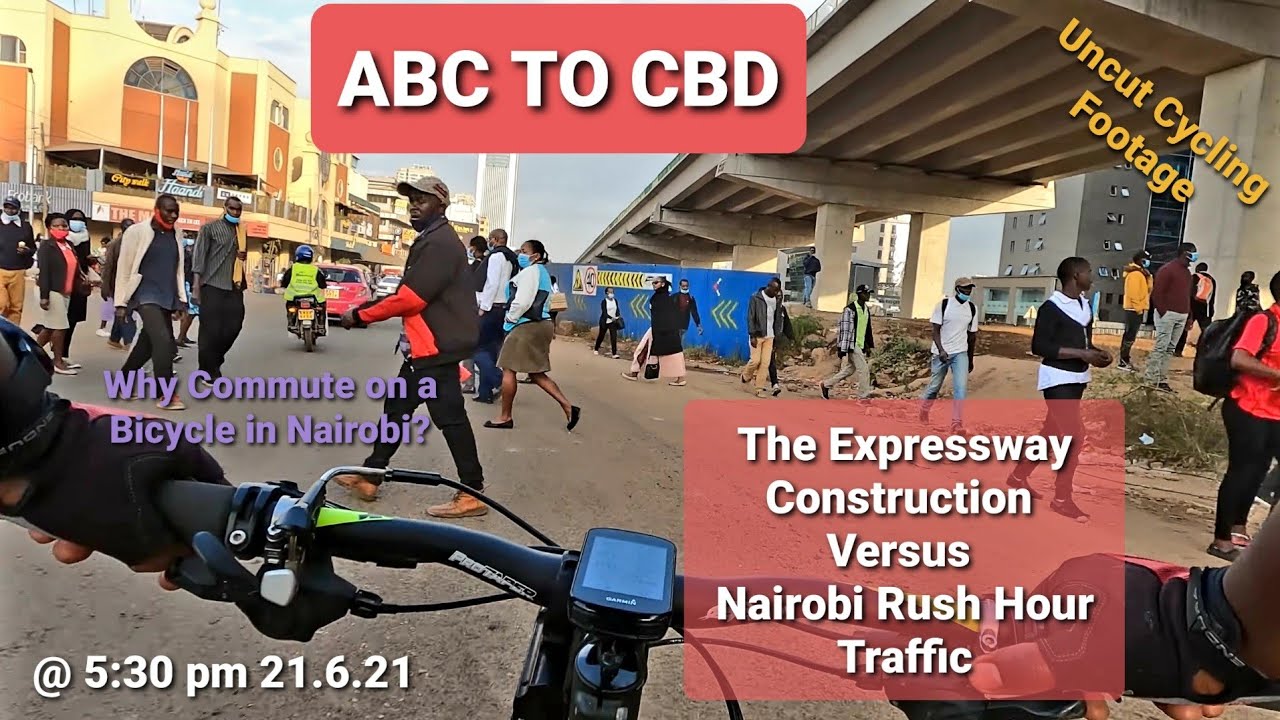 Cycling from ABC place To CBD At 5:30 PM ft. The Expressway and Nairobi Rush Hour Traffic