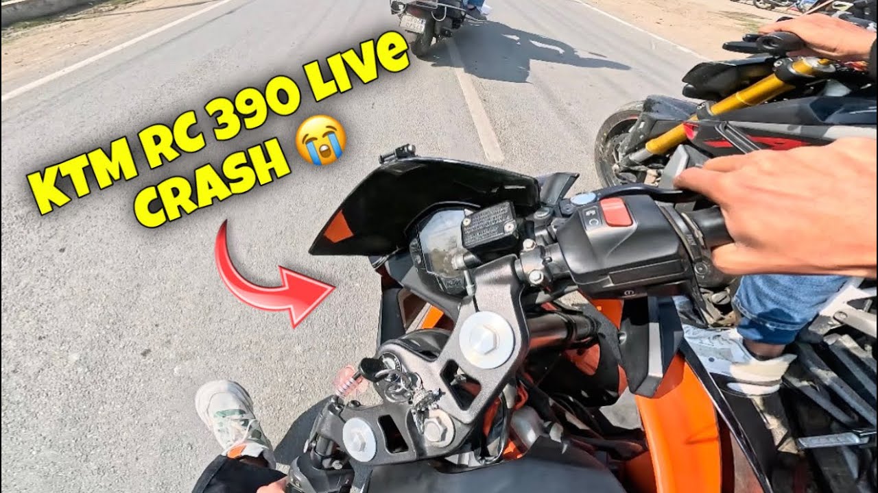 KTM RC 390 Live Crash 🥵 || Uncle Ke Chakkar ￼Mar Jata Aaj 🤯