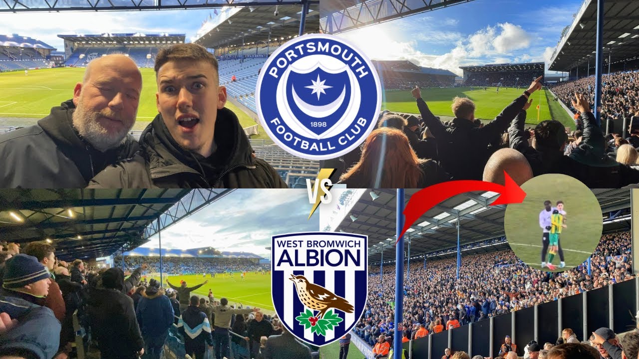 PORTSMOUTH VS WBA (VLOG) *PLAYERS AND FANS ARGUE AS ALBION GET PUNISHED AT POMPEY!*