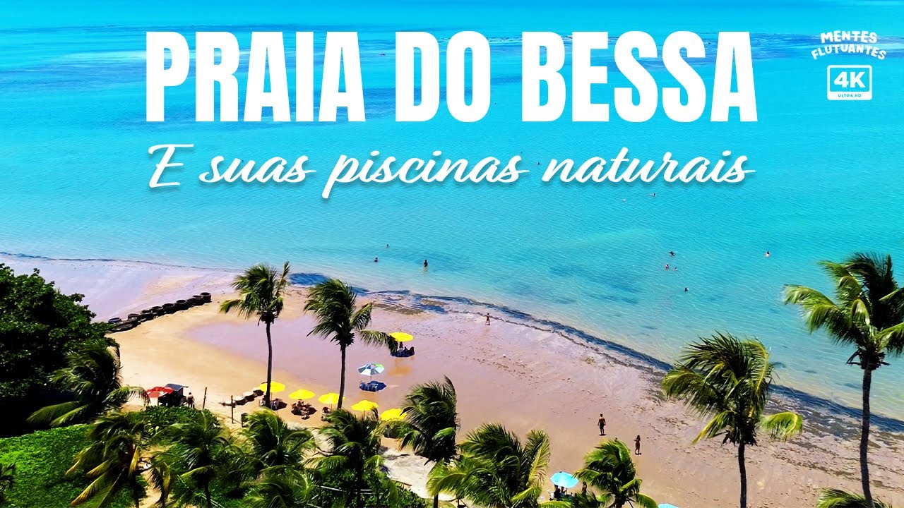 Praia do Bessa e Piscinas Naturais Vistas de Cima - João Pessoa, Paraíba. CARIBESSA (Drone DJI 4k)