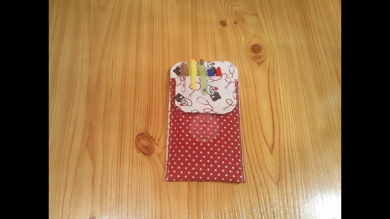 Porta canetas para bolso de bata - Passo a passo