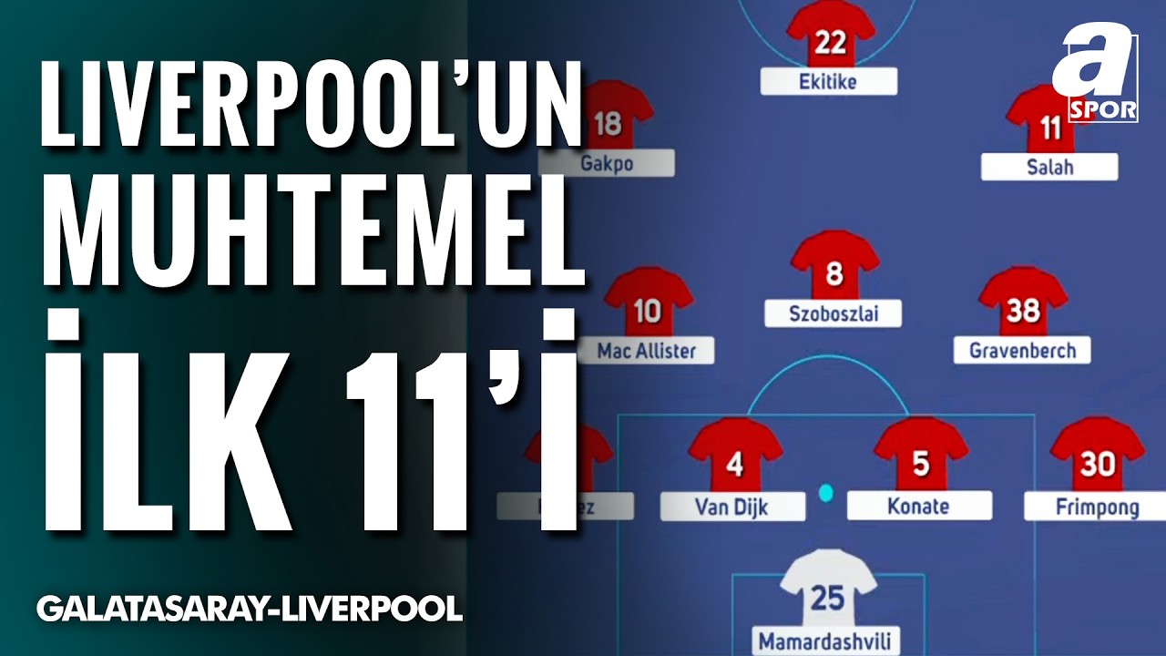 Liverpool'un Galatasaray Karşısındaki Muhtemel İlk 11'i