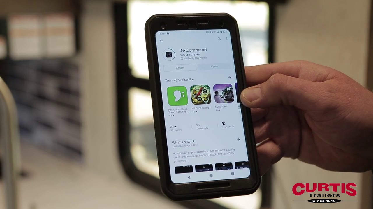 RV iN Command system - setting up with your device
