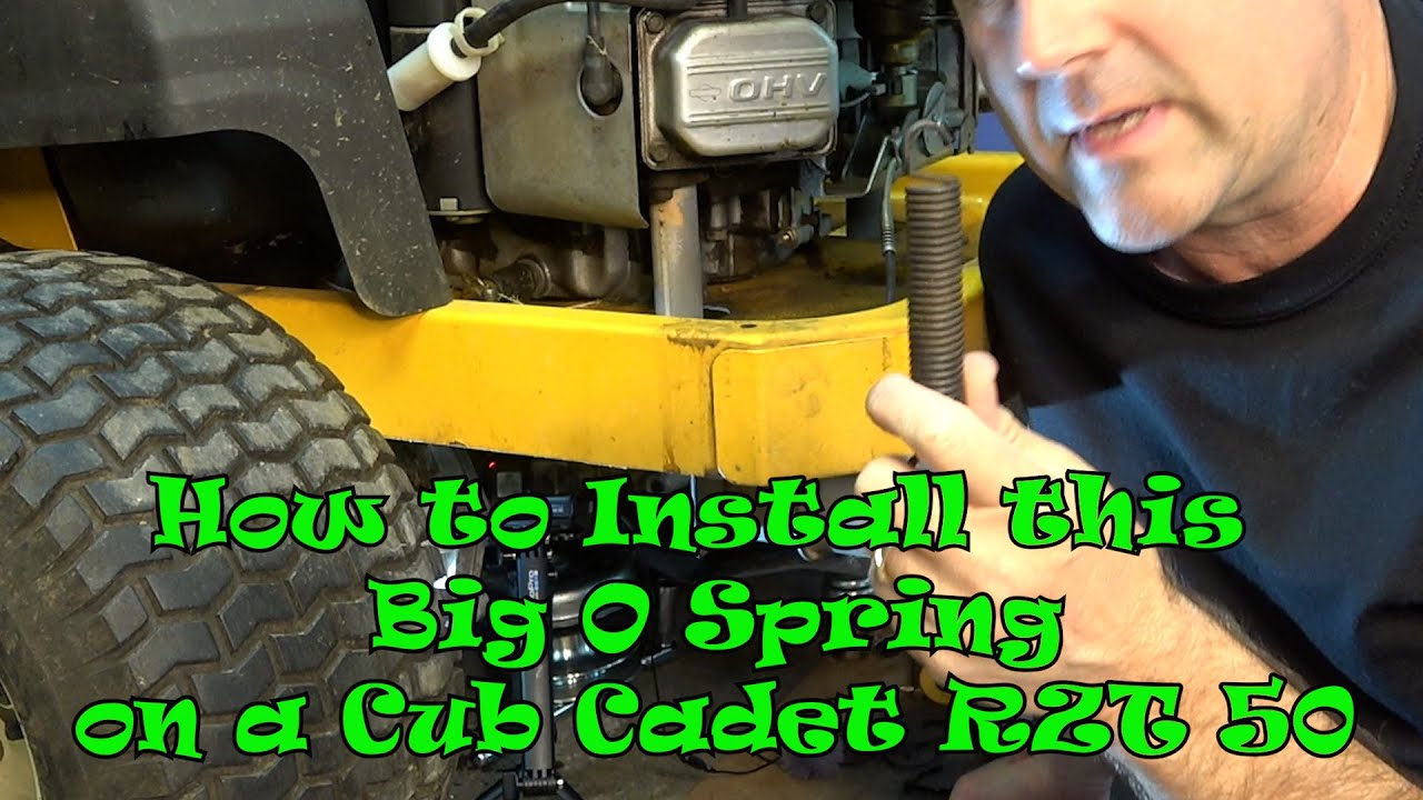 How to install a drive belt spring on a RZT 50 Cub Cadet